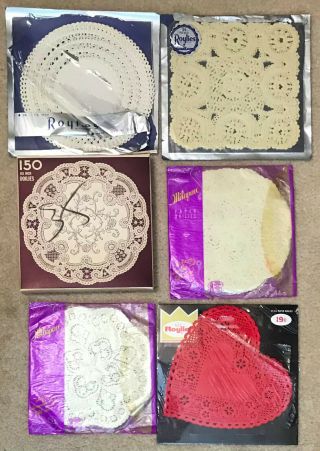 6 Packages 6 " Vintage Paper Doilies - Great For Scrapbooking,  Valentines