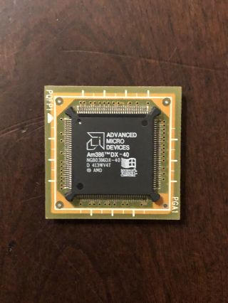 Amd Am386dx - 40 40mhz Cpu Processor 80386dx Advanced Micro Devices Vintage Cpu