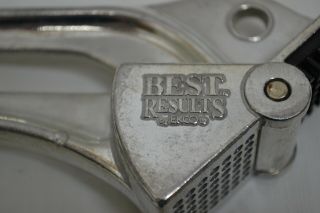 Vintage Ekco Best Results Garlic Press Heavy Duty Metal Self Cleaning 2
