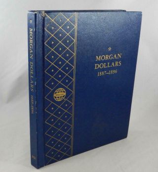 Vintage Whitman 9428 Morgan Dollars 1887 - 1896 Blue Coin Album Book B0235