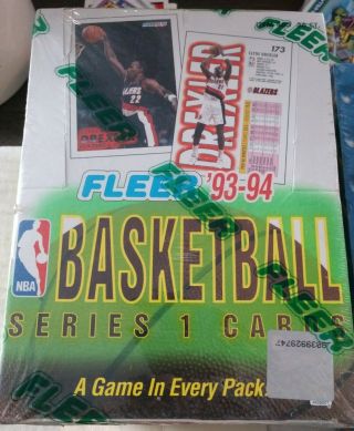 1993 - 94 Fleer Basketball Series 1 Factory Box 36 Packs Jordan