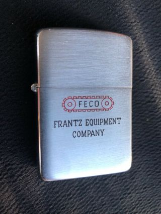 Vintage Zippo Lighter Frantz Equipment Company