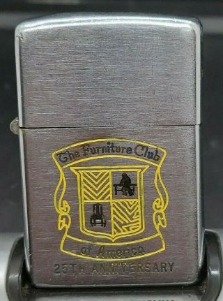 1950 The Furniture Club Of America 25th Anniversary Zippo Lighter Paint 100