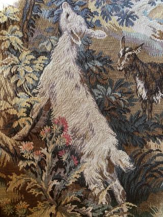 Antique French 14 Foot Aubusson Tapestry Wool French Countryside Animals Unique 3