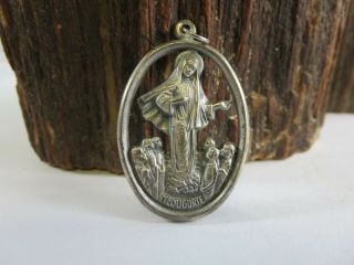 Vintage Medjugorje Medal Virgin Mary Cross Mountain Medugorje Charm Medal Rp13