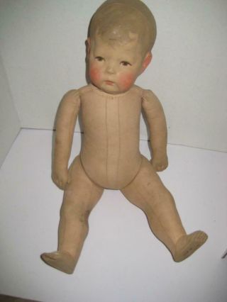 Antique Kathe Kruse 17 inch Oil Painted Cloth 1 Doll 2