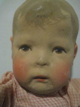 Antique Kathe Kruse 17 inch Oil Painted Cloth 1 Doll 5
