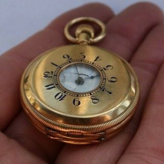 Vintage Antique Tiffany & Co.  18k Gold Wind Up Pocket Watch 1.  25 " Patek Phillipe