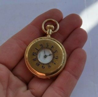Vintage Antique Tiffany & Co.  18K Gold Wind Up Pocket Watch 1.  25 