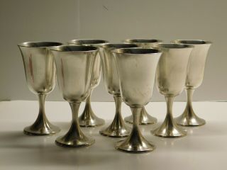 Vintage Gorham Sterling Silver Goblets 272 (set Of 8) 1606 Grams 6 1/2 " Tall