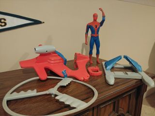 Vintage 1978 Remco Energized Spider - Man & Copter 12 " Figure -