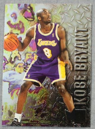 Kobe Bryant Rookie Lakers 1996 - 97 Fleer Metal Rc Nba Basketball Card 181,