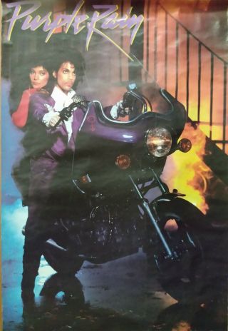 (vintage) Prince Purple Rain Poster 1984 Approximately 22 X 34