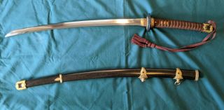 Old Antique Japanese Samurai Officers Sword,  Ww2,  Kai Gunto,  Bizen Sukesada