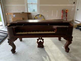 Antique Square Grand Piano Wood 1880 Grovesteen And Fuller