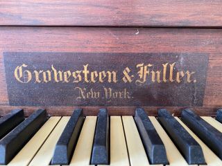 Antique Square Grand Piano Wood 1880 Grovesteen and Fuller 2