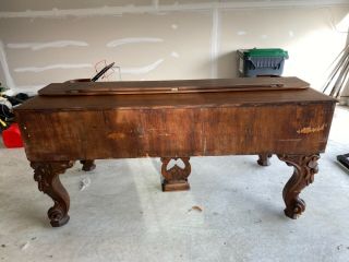 Antique Square Grand Piano Wood 1880 Grovesteen and Fuller 3