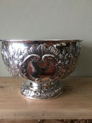 Large Antique Solid Silver Rose Bowl,  Edinburgh 1903.