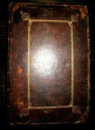 1638 Holy Bible Cambridge Folio Leather English Fine Binding Antique Book Psalms