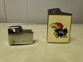 Vintage Kansas Jayhawks Ku Pocket Lighter Lucey Lite Blue Bird Musical 1963