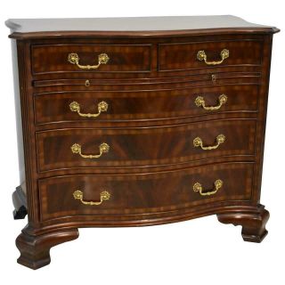 Chippendale Mahogany Five - Drawer Chest By Maitland Smith