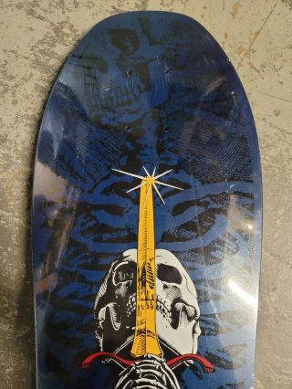 Late 80s Vintage Powell Peralta Skull & Sword Skateboard Deck 3