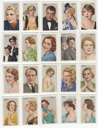 1935 Gallaher Stars Of Screen & Stage Tobacco Cards Complete Set Of 48