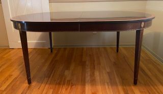 Stickley Mahogany Monroe Place Dining Table With 2 X 16 " Leaves & Table Pads