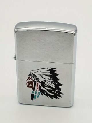 1991 Indian Chief Head Chrome Zippo Lighter