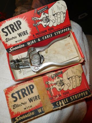 Vintage Speedex 766 Wire & Cable Stripper 10 - 22 G Wire W/ Box,  Tool,  Usa