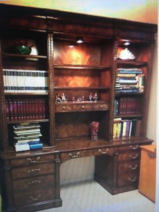 Theodore Alexander Open Library Cabinet Bookcase Secretary Desk