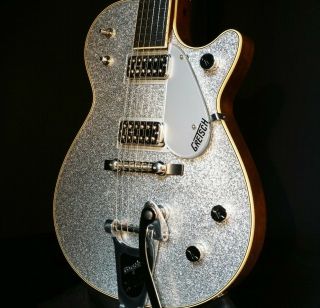 Gretsch G6129t - 59vs Vintage Select Sparkle Silver Jet Guitar 2019