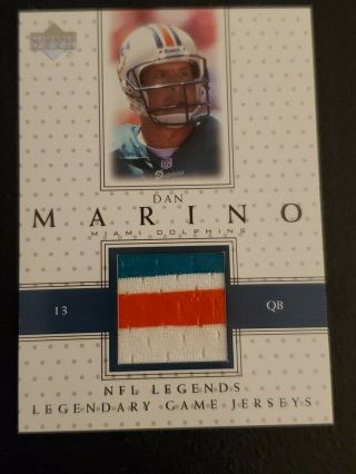 Dan Marino 2000 Upper Deck Legends Game - Jersey Lj - Dm Nfl Football Card