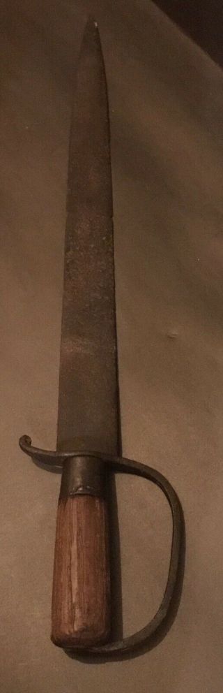 Antique Civil War Confederate D Guard Bowie Knife