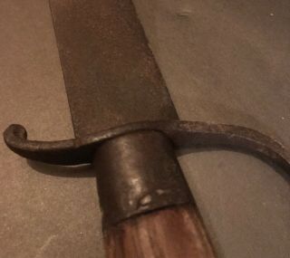 Antique Civil War Confederate D Guard Bowie Knife 4