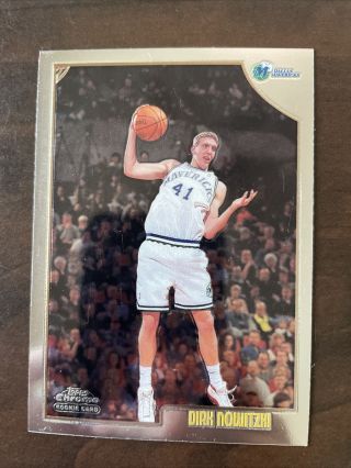 Dirk Nowitzki 1999 Topps Chrome Basketball Rookie Card Dallas Mavericks Rc 154