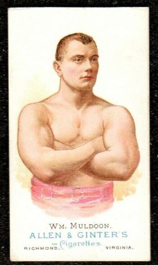 1888 Allen & Ginter The Worlds Champions Wrestler Wm Muldoon Cigarette Card