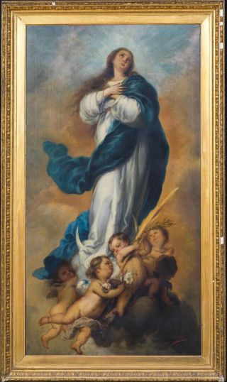 18th Century Spanish Old Master The Immaculate Conception Virgin Madonna Murillo