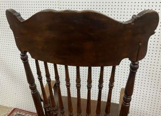 Antique American Golden Oak Northwind Roll Top Office Desk Chair Swivels C1890 2