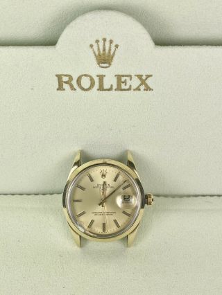 Rolex Oyster Perpetual Date 34mm Vintage Gold Shell Watch 1550