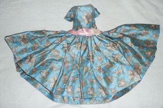 Vintage Madame Alexander Cissy Blue Bird Print Dress