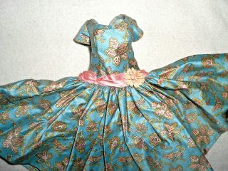 Vintage Madame Alexander Cissy Blue Bird Print Dress 4
