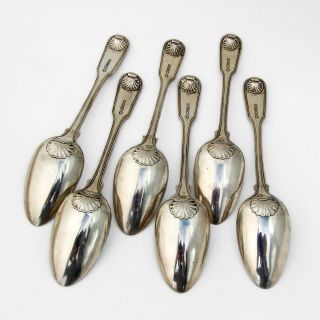 Fiddle Shell Thread Tablespoons Set Khecheong Chinese Export Silver 1840 2