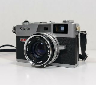 Vintage Canon Canonet G Iii Ql17 35 Mm Camera W/ Strap And Lens Cap