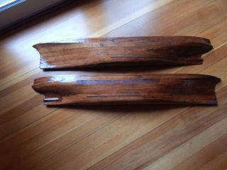 Antique LARGE Wooden Ship Model Double Half Hull 2