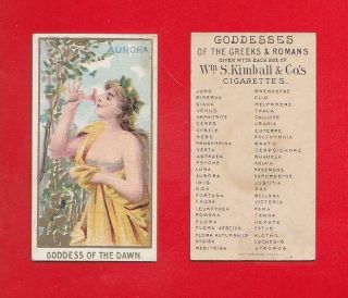 1889 Kimball - N188 Goddesses Of Greeks & Romans - Aurora (the Dawn) Ex