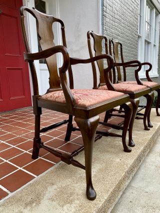 Matched Set of Ten Queen Anne Revival Dining Chairs,  19th century 6