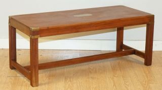Mahogany Campaign Style Coffee Table By Harrods London