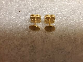 Authentic Van Cleef & Arpels VCA 18k Alhambra Pearl Gold Earrings 5