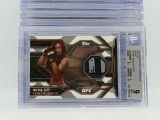 2015 Topps Ufc Chronicles Miesha Tate Sepia 1/1 Fighter Relic Bgs 9 Y23